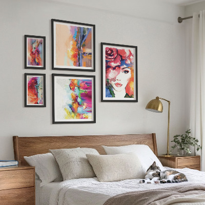 Bildergalerie-set für die wand Farbenfrohe abstrakte Porträts