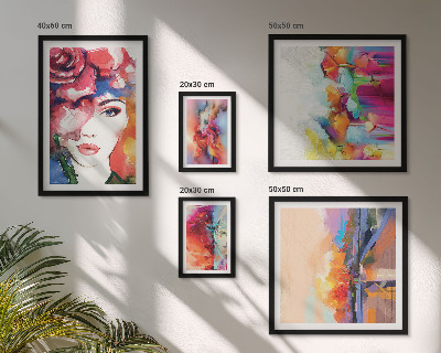Bildergalerie-set für die wand Farbenfrohe abstrakte Porträts