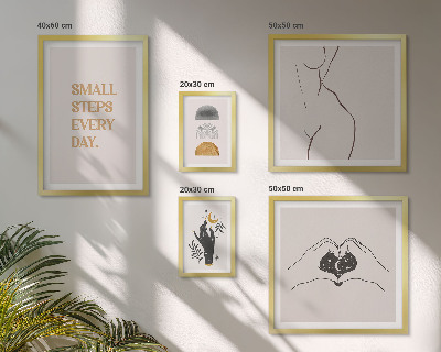 Bildergalerie-set für die wand Motivation, positives Denken, Minimalismus