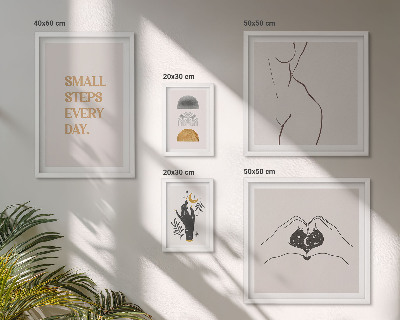 Bildergalerie-set für die wand Motivation, positives Denken, Minimalismus