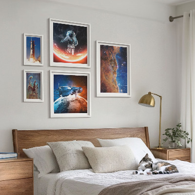 Bilderset fürs sofa Raumfahrt in der Galaxie
