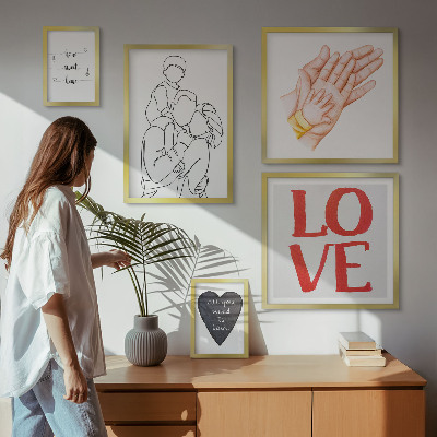 Bildergalerie-set für die wand Familie, Liebe, Wärme, Glück