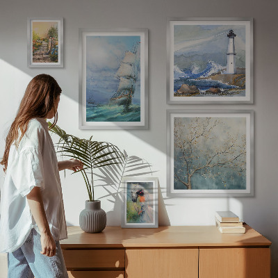 Modernes wandbilder-set Meeresabenteuer und Landschaften