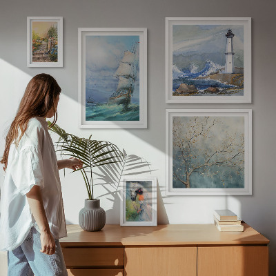 Modernes wandbilder-set Meeresabenteuer und Landschaften