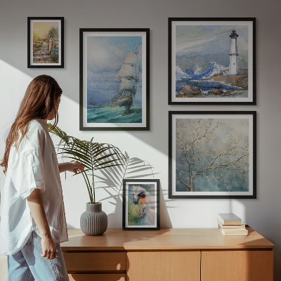 Modernes wandbilder-set Meeresabenteuer und Landschaften