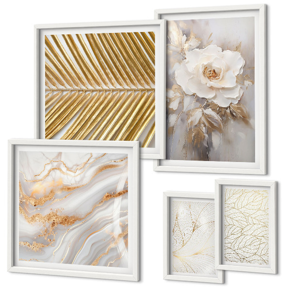 Modernes wandbilder-set Stilvolle Blumenmotive