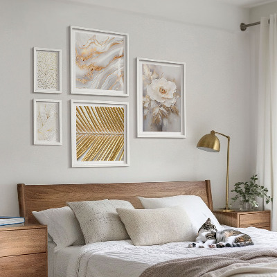 Modernes wandbilder-set Stilvolle Blumenmotive