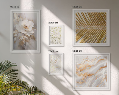 Modernes wandbilder-set Stilvolle Blumenmotive
