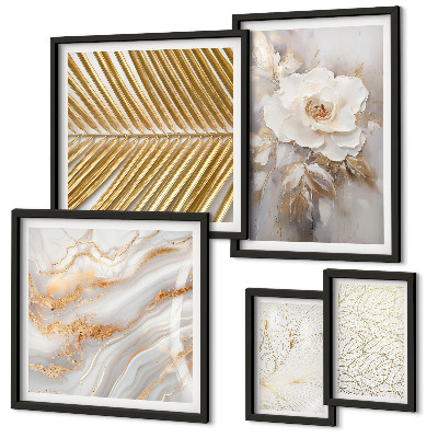 Modernes wandbilder-set Stilvolle Blumenmotive