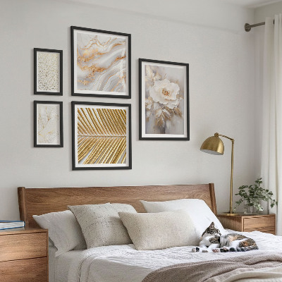 Modernes wandbilder-set Stilvolle Blumenmotive