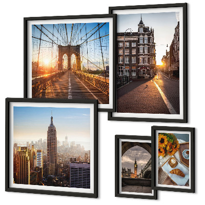 Bildergalerie-set für die wand Charmante Stadtarchitektur