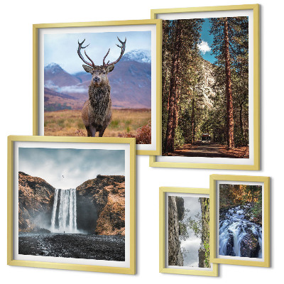 Modernes wandbilder-set Landschaften, Wasserfälle, Natur