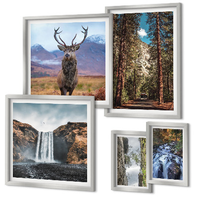 Modernes wandbilder-set Landschaften, Wasserfälle, Natur