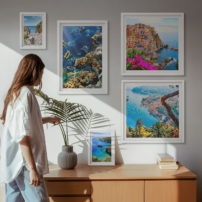 Bilderset fürs sofa Küstenlandschaften, Fische, Strände