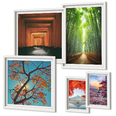 Bildergalerie-set für die wand Japanische Bambuslandschaften