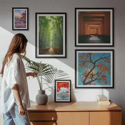 Bildergalerie-set für die wand Japanische Bambuslandschaften