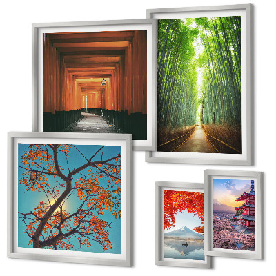 Bildergalerie-set für die wand Japanische Bambuslandschaften