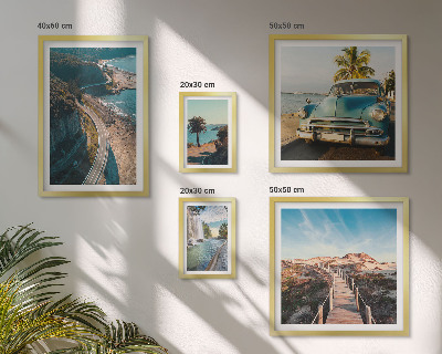 Modernes wandbilder-set Landschaften, Reisen, Autos, Natur