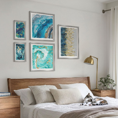 Bildergalerie-set für die wand Abstrakte blaue Kompositionen