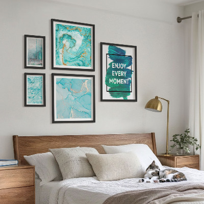 Bildergalerie-set für die wand Abstrakte Kompositionen mit Inschriften