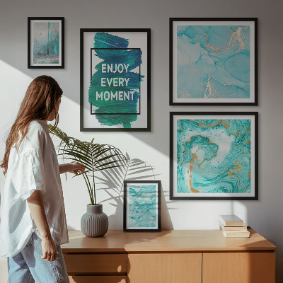 Bildergalerie-set für die wand Abstrakte Kompositionen mit Inschriften