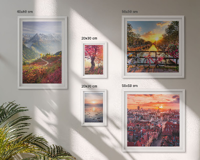 Bildergalerie-set für die wand Berglandschaft mit Blick auf die städtische Natur