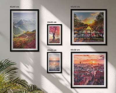 Bildergalerie-set für die wand Berglandschaft mit Blick auf die städtische Natur