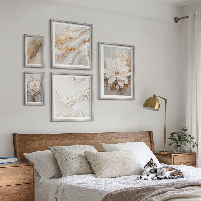 Modernes wandbilder-set Elegante Blumenarrangements