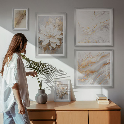 Modernes wandbilder-set Elegante Blumenarrangements