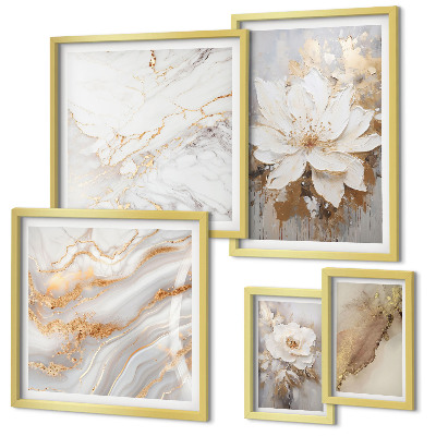 Modernes wandbilder-set Elegante Blumenarrangements