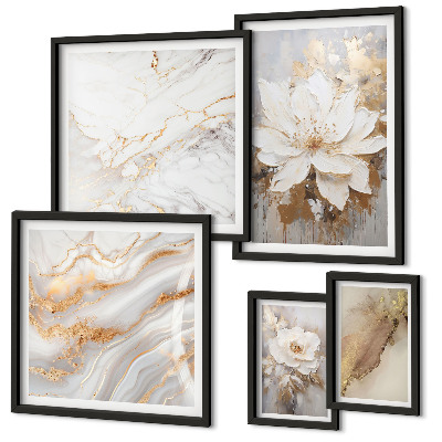 Modernes wandbilder-set Elegante Blumenarrangements