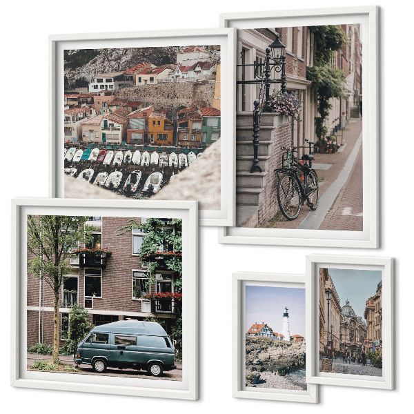 Bildergalerie-set für die wand Charmante Fahrradstraßen