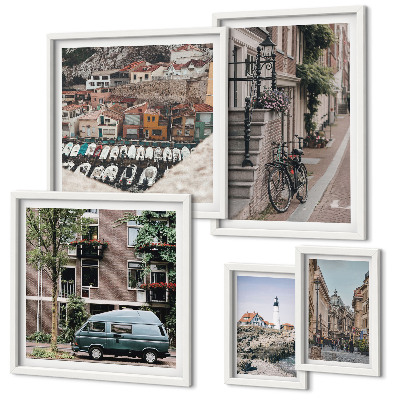 Bildergalerie-set für die wand Charmante Fahrradstraßen