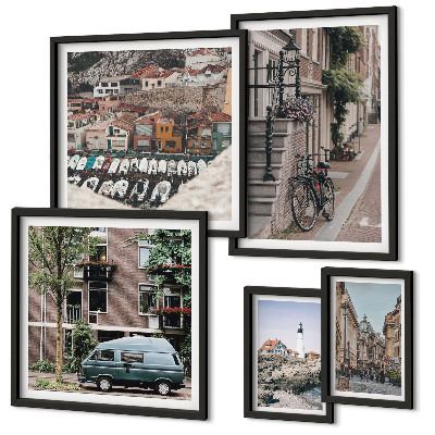Bildergalerie-set für die wand Charmante Fahrradstraßen