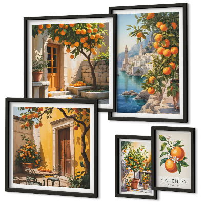 Modernes wandbilder-set Atmosphärische Fruchtansichten