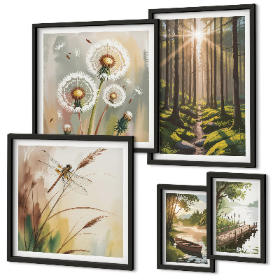 Bildergalerie-set für die wand Waldlandschaften, Natur, Ruhe