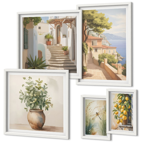 Bildergalerie-set für die wand Stilvolle Ansichten von Küstenstädten