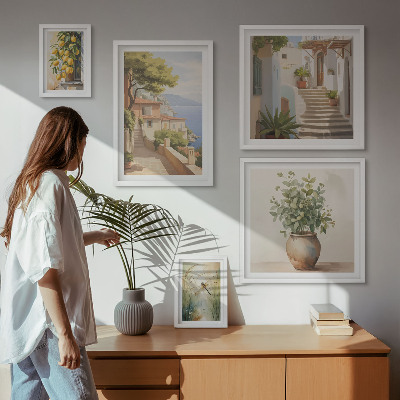 Bildergalerie-set für die wand Stilvolle Ansichten von Küstenstädten