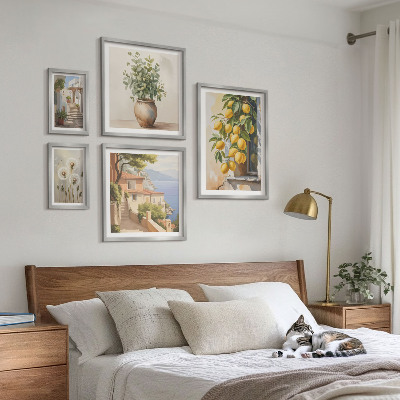 Bilderset fürs sofa Zitrusakzente im mediterranen Stil