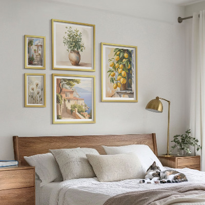 Bilderset fürs sofa Zitrusakzente im mediterranen Stil