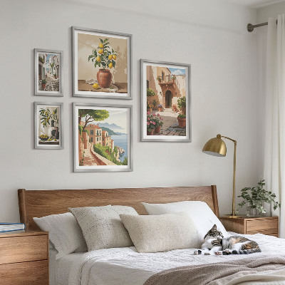 Bildergalerie-set für die wand Straßenblumen im mediterranen Stil