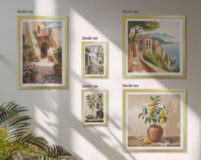 Bildergalerie-set für die wand Straßenblumen im mediterranen Stil