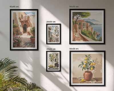 Bildergalerie-set für die wand Straßenblumen im mediterranen Stil