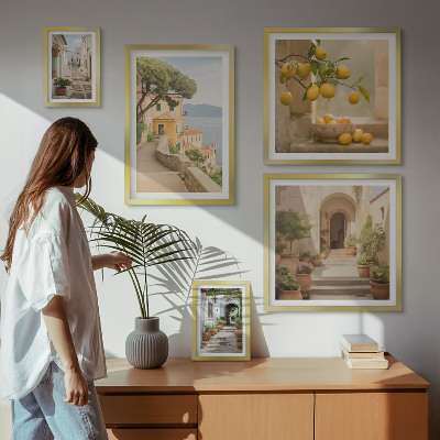 Bildergalerie-set für die wand Charmante Straßen mit Fischrestaurants
