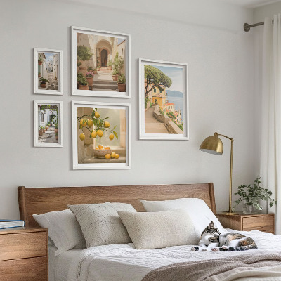 Bildergalerie-set für die wand Charmante Straßen mit Fischrestaurants