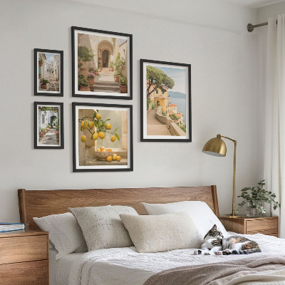 Bildergalerie-set für die wand Charmante Straßen mit Fischrestaurants