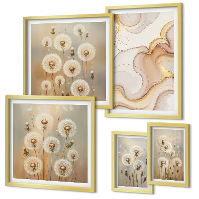 Bilderset fürs sofa Florale Motive von zarter Natur
