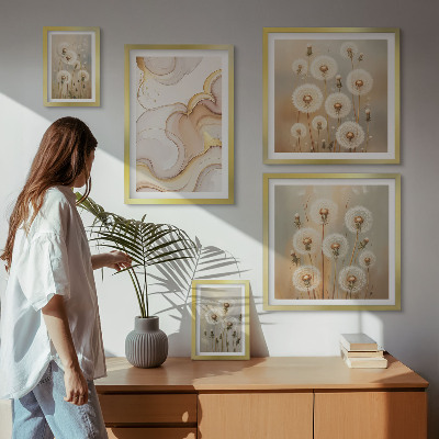 Bilderset fürs sofa Florale Motive von zarter Natur