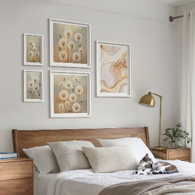 Bilderset fürs sofa Florale Motive von zarter Natur
