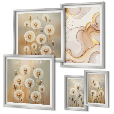 Bilderset fürs sofa Florale Motive von zarter Natur